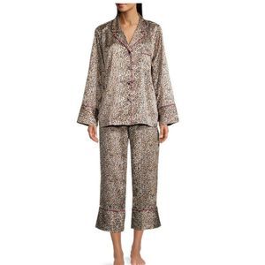 In Bloom by Jonquil Purple Leopard Print Pajama Set